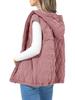 2024 Autumn/Winter Women's Hooded Cotton Vest Lightweight Gilet Warm Outerwear