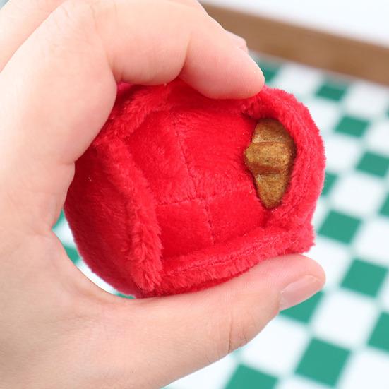Jouet pour chien en peluche rose avec couineur, jouet à mâcher interactif pour petits et moyens chiens, peluche douce en forme de fleur.