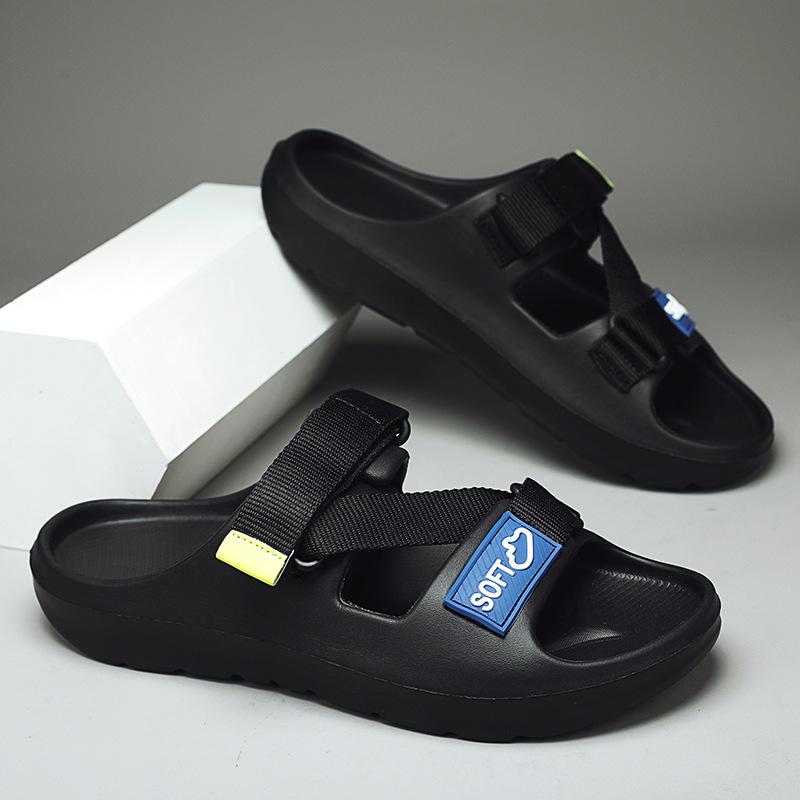 2025 New Men's Trendy Adjustable Sandals Soft Sole Beach Flip-Flops for Outdoor Summer Non-Slip Casual Slides Breathable Straps