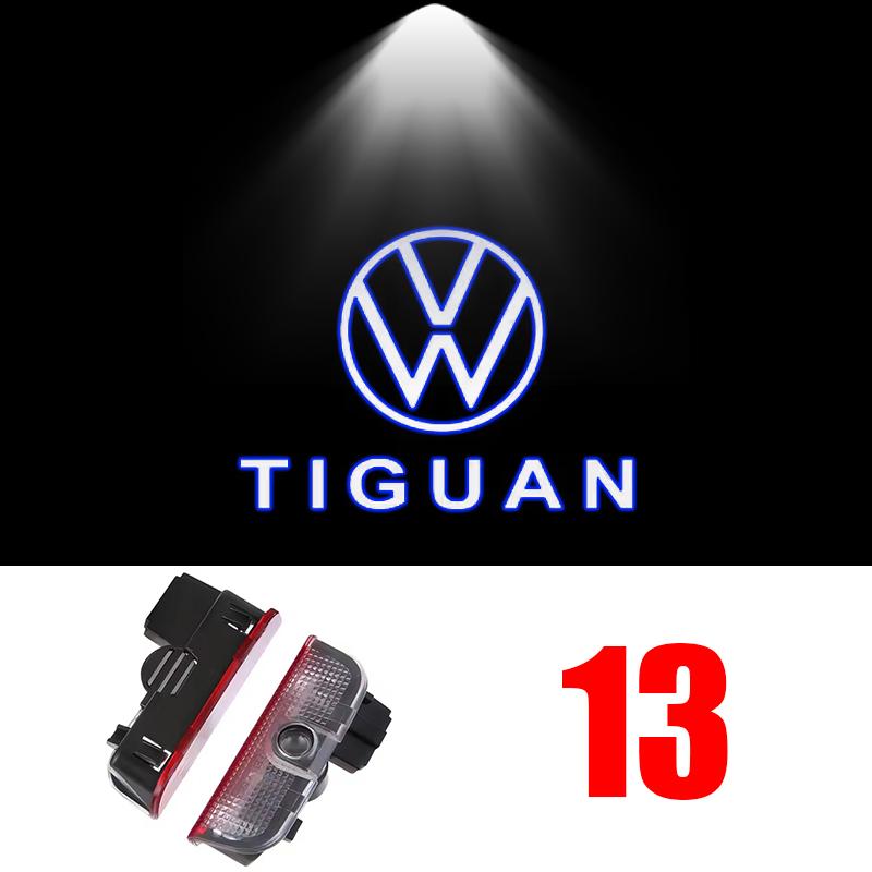 BFPQY1 2 For VW Touareg GTI MK6 Golf 5 6 7 Passat B6 B7 B8 B9 Jetta MK7 R LED Car Door Projector Welcome Ghost Shadow Light Accessories