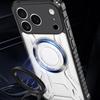 Shockproof Clear Armor Case For iPhone 17 Pro Max 16 15 14 13 Pro Max Magnetic Metal Ring Hybrid TPU+PC Phone Bumper Cover