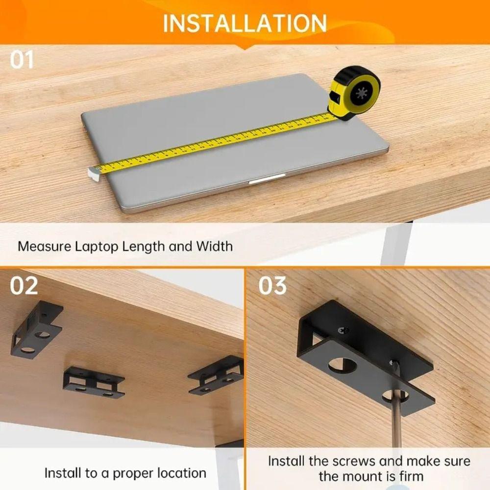 Black Laptop Storage Stand Heat Dissipation Keyboard Storage Laptop Mount Bracket  Laptop