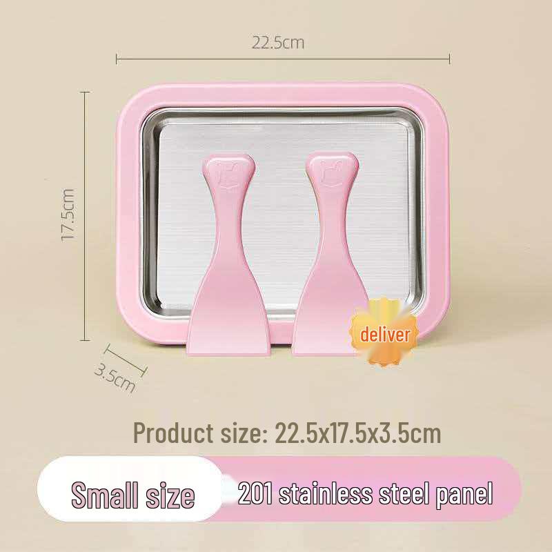 Stainless Steel Non-Electric Ice Pan for Homemade Fruit Ice Cream and Yogurt