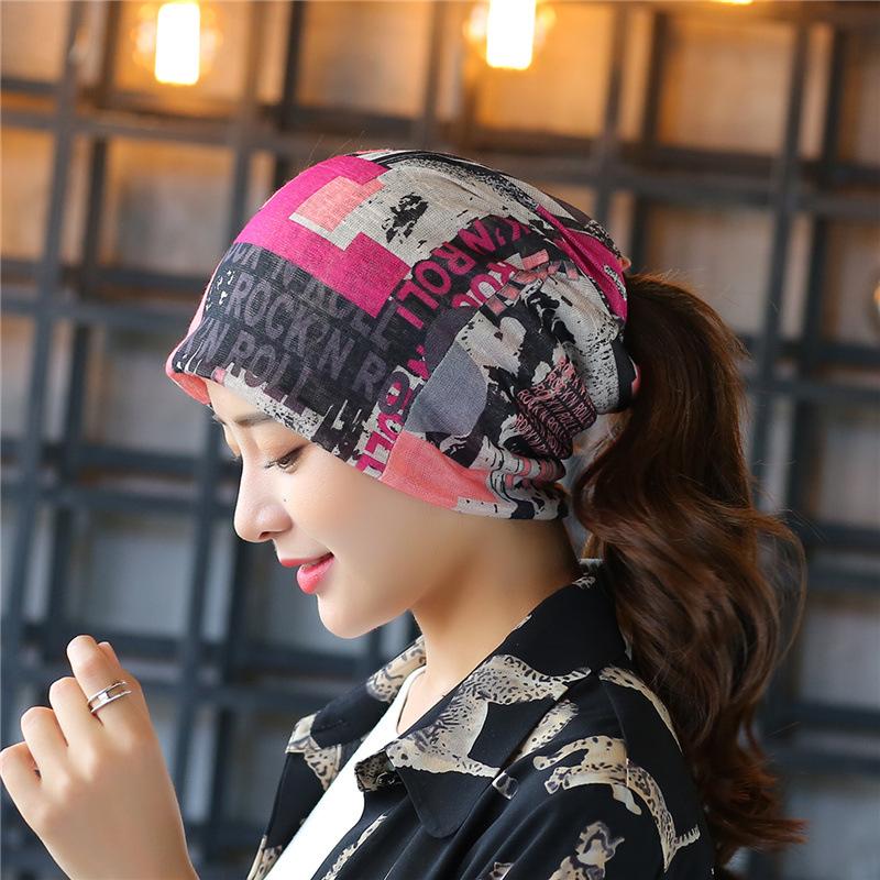 Sombreros de Mujer Primavera y Verano Sección Delgada Gorro Cubrecabeza Transpirable Calvicie Quimioterapia Gorro de Luna Turbante Sombrero para Exterior