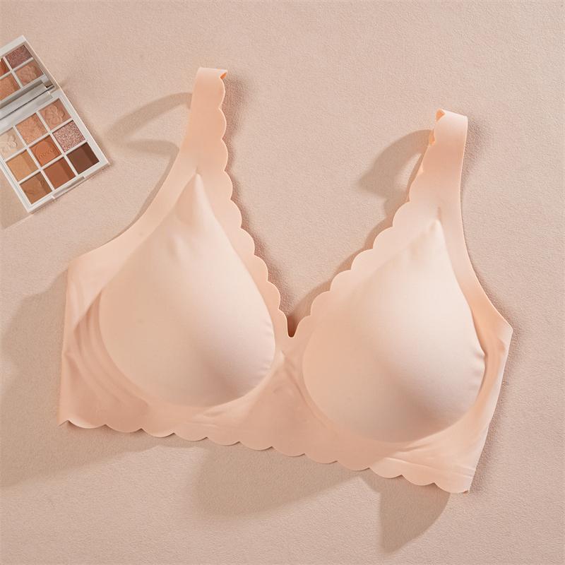 

Женский бесшовный сексуальный бюстгальтер, модный пуш-ап бралетт, собирающий, удобный, предотвращающий обвисание груди, без косточек, нижнее белье S-2XL M абрикосовый