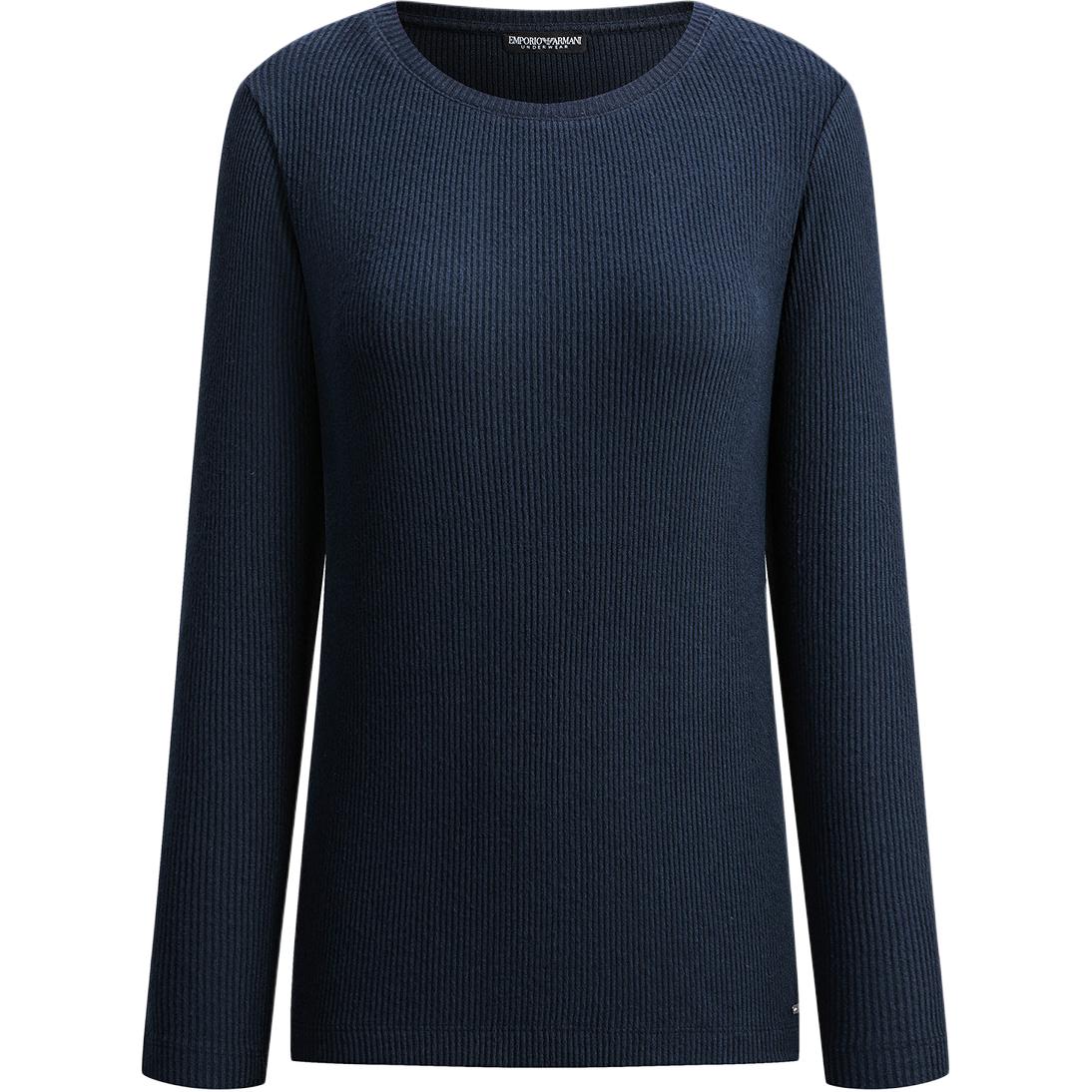 

Emporio Armani 2025 Autumn Winter Fashionable Solid Color Regular Long Sleeve Round Neck Knit Sweater Women tops EW002494-AF15354-UB101 XS