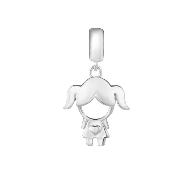 Cute Little Boy Little Girl Charm Beads Dangle Original Fit Copper Bracelet Necklace Beads For Diy Jewelry Women Gift
