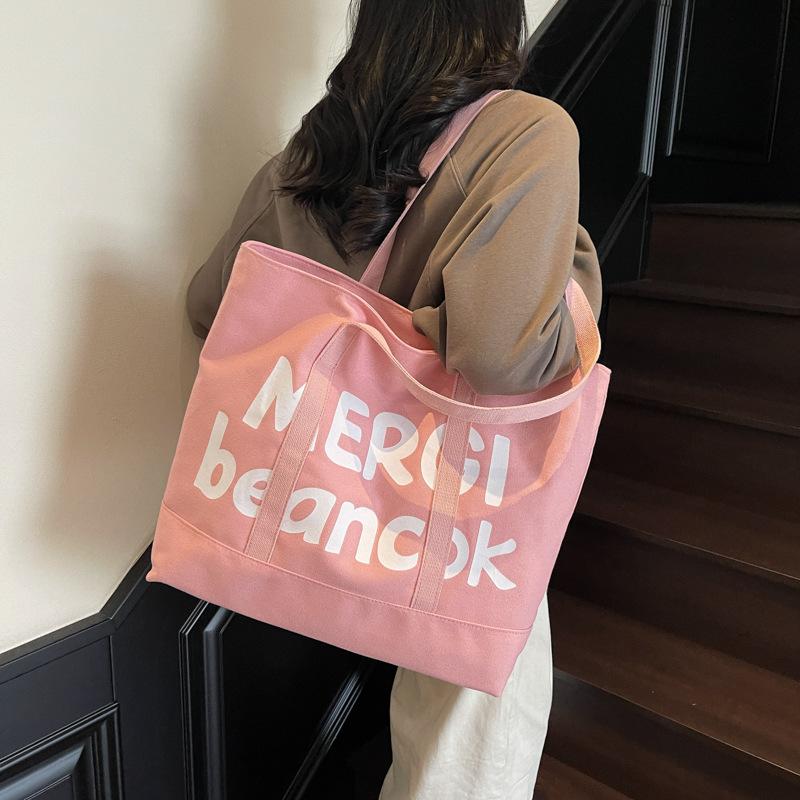 Bag Lazy Underarm Bag Women's 2025 New Alphabet Printed Tote Bag Large Capacity Shoulder Bag