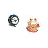Resin Cat Figurine Clock for Living Room Bookshelf Desk Office Bedroom Home Decor Silent Hanging