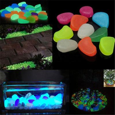 50 st Kullersten oregelbunden form Miljövänlig akvariedekor Lysande hantverk Glow Pebbles för krukväxt