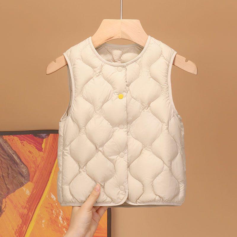 Autumn and winter light children's down vest vest medium children's liner boys and girls wear gourd vest