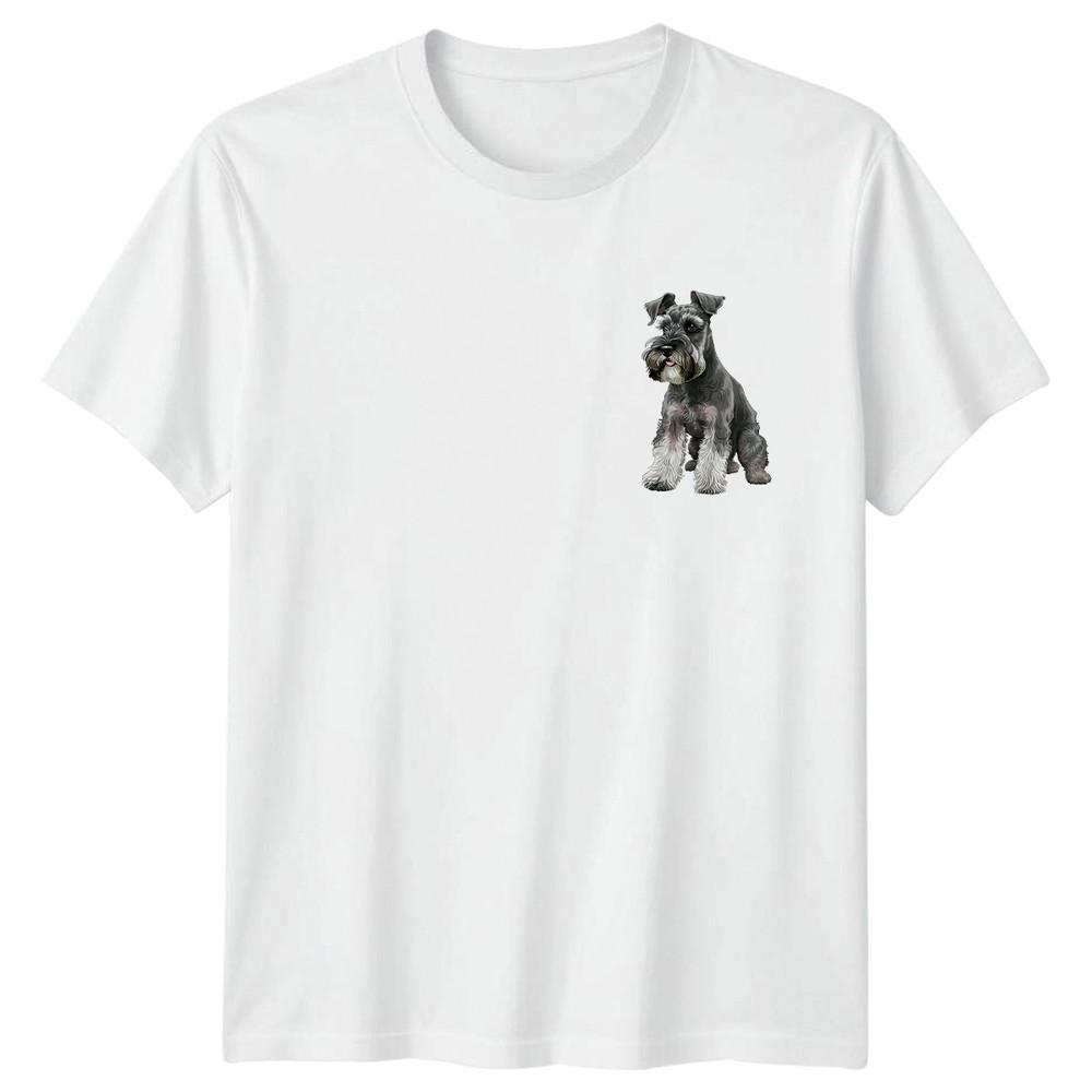 Schnauzer Dog Animals Unisexs TShirt Unisexs Tee Graphic Unisex Top Pet Owner Gift S