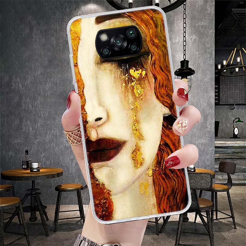Kiss by Gustav Klimt Desig Soft Phone Case For Xiaomi Redmi 15C 15 13C 13 Poco X5 X6 X7 F7 Ultra M7 12C 12 10 10C 9C 9A 9T 9 Fun