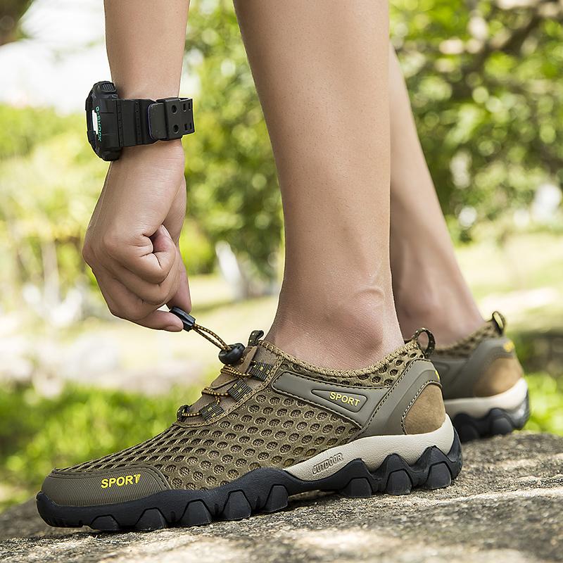 fashion Sneakers for Men 2024 Summer New Breathable Casual Sports Shoes Waterproof Anti Slip Outdoor Mesh Mountaineering Shoes 38-46
