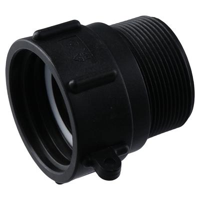 IBC-tankbeslag Plast IBC-tankadapter 2 tum Svart Ton-hink Kopplingsdelar Filamenttankadapter Tankkontakt