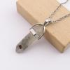Handmade Amethyst Rose Quartz Hexagonal Pillar Pendant Necklace (N760)