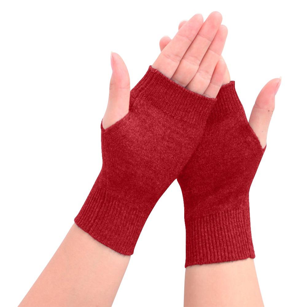 Modische fingerlose Kaschmirhandschuhe Handgelenklänge mit Daumenloch Winterhandschuhe Warme Fäustlinge Unisex