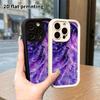Phone Case: 2D Flat Design Suitable for iPhone 18 17 16 15 14 13 Pro Stepped Protective Case, Fantasy Girl Dark Night Purple Moon, Christmas and Hallo