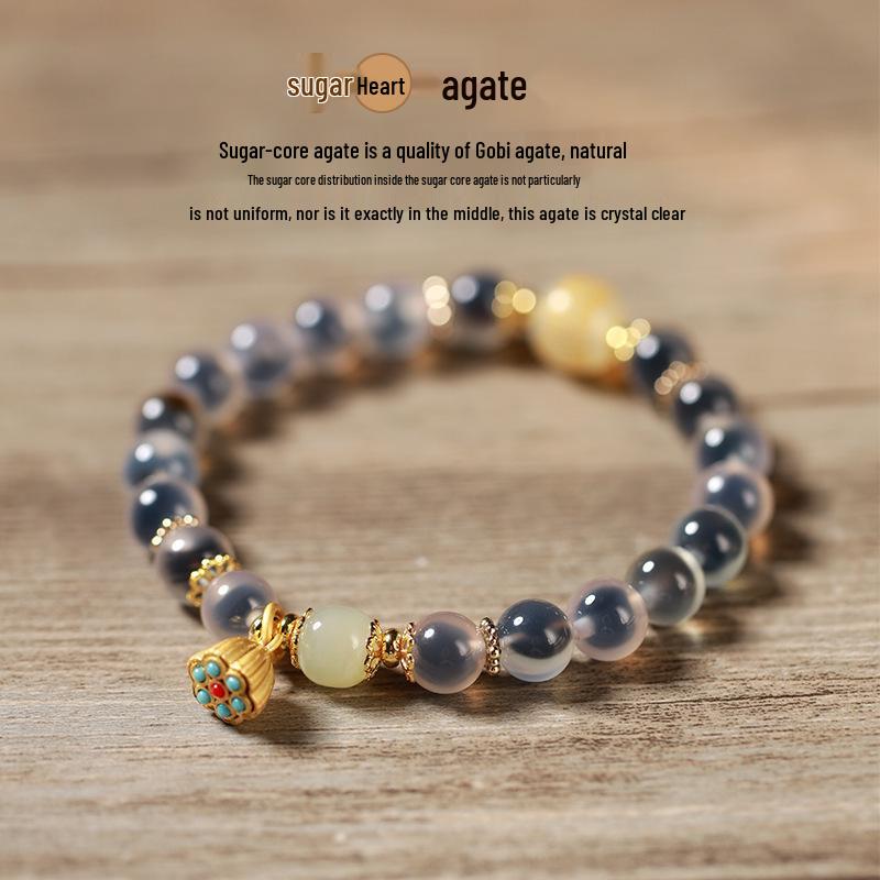 Colorful Agate & Jade Beaded Summer Bracelet for Women