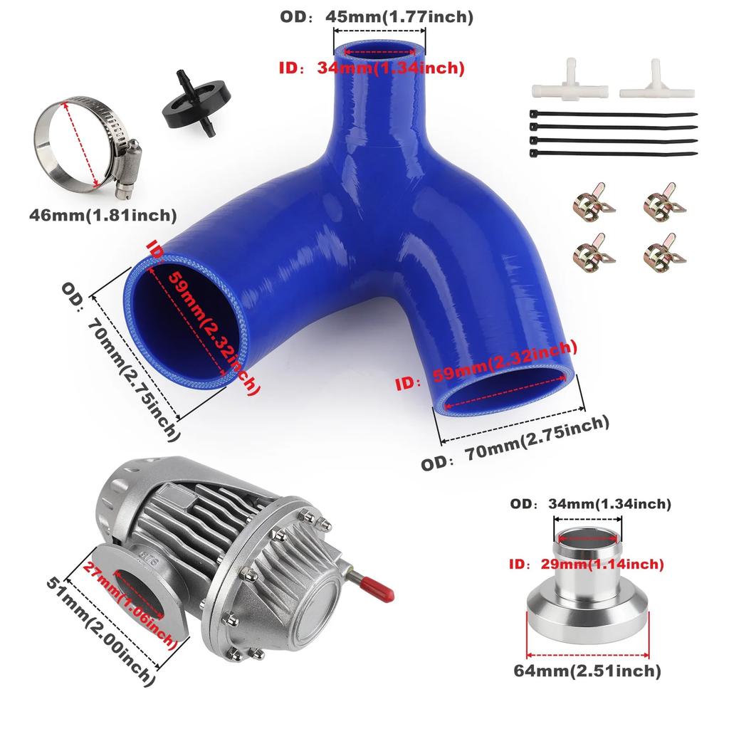 For Yamaha Fzr Fzs Svho Sho Fx Gp1800 WaveRunner FX New Supercharger Blow Off Valve Kit Bov Waverunner Motorcycle Accessories