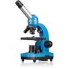 Microscope étudiant biolux sel - bresser junior - grossissement 40x-1600x - kit d’expérimentation - bleu
