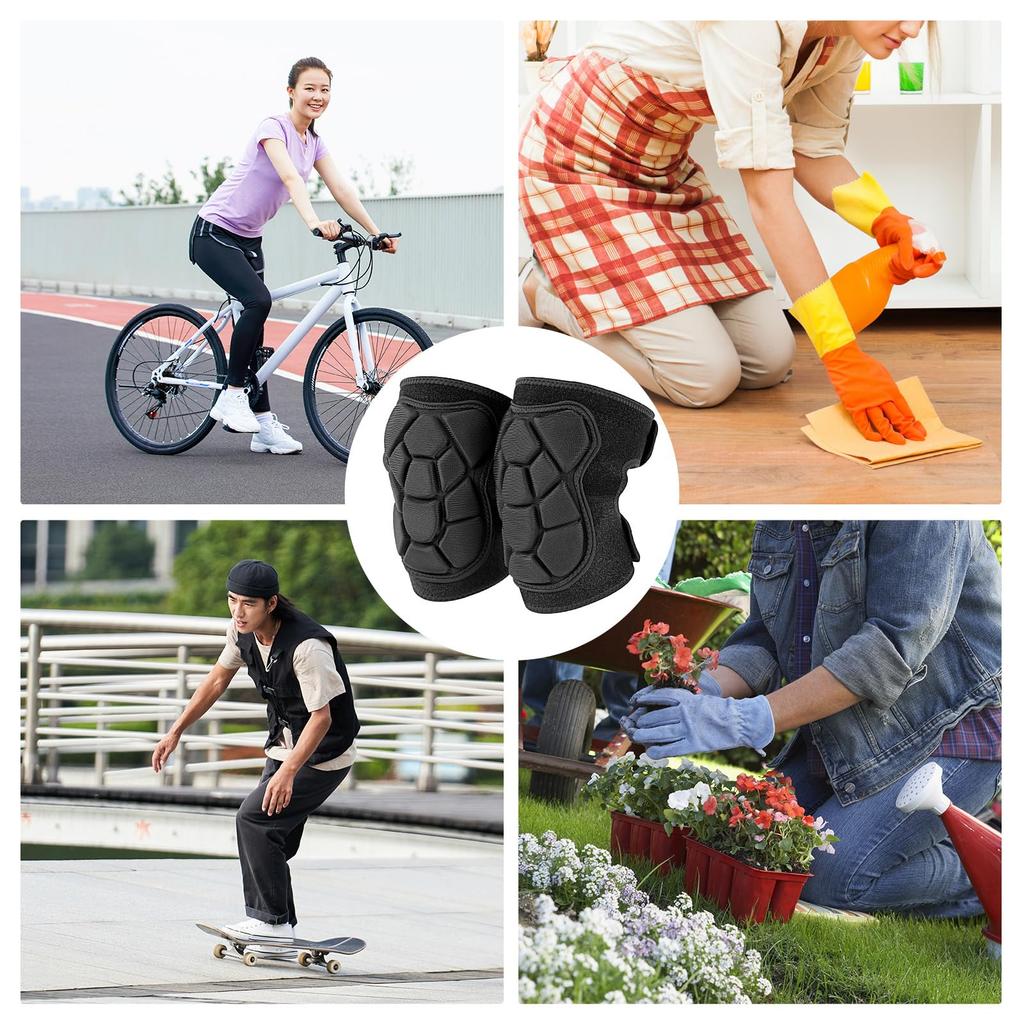 OTraki Knieklettband 1cm Gepolsterte Kniebandage für den Bauernhof Einfach anzuziehen Weiche Knie Kniebandage für Berg Set für beide Knie Polster, Verschluss, Dick, Arbeit,
