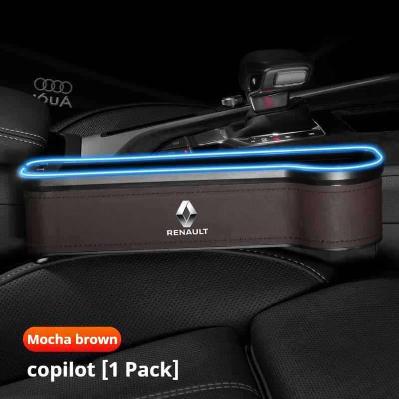 For Renault 2026 Nye hjulkapsler Sete Sideoppbevaringslomme for Bilsete Gapfyllerboks For Renault Megane 2 3 Clio Scenic Duster Kap