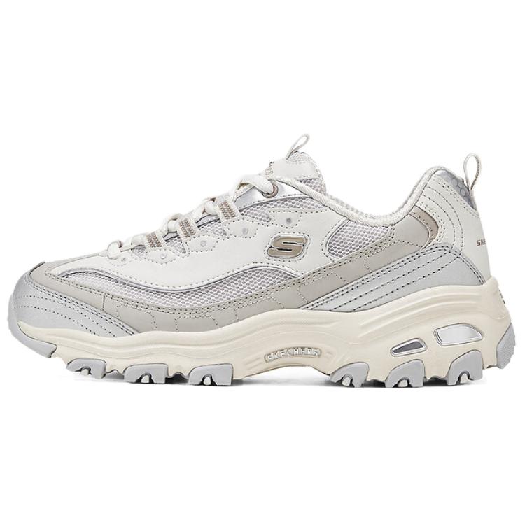 Skechers DLites 1.0 Comfortable Durable Low-Top Dad Shoes Women sneaker Gray Brown 150246-TPE 35