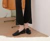 Women's Black High-Waisted Micro-Flare Pants: Slimming, Elastic, Petite, Nine-Point Length, New Summer Arrival