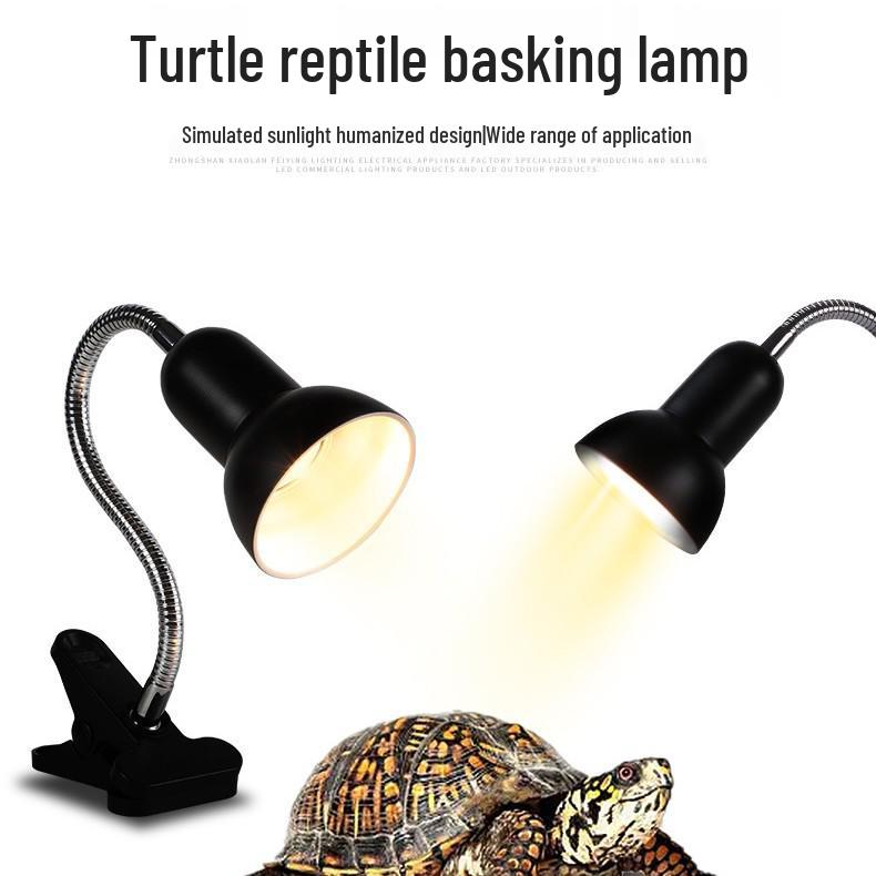 Reptile Basking Lamp with UVB, Smart Timer & Calcium Supplement for Turtles and Lizards
