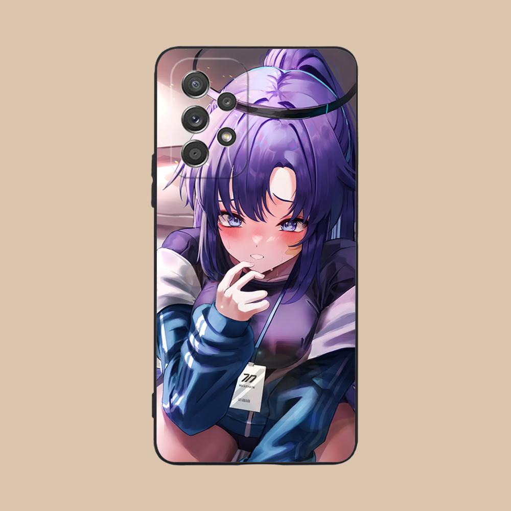 Blue Archive Yuuka Matte TPU Mobile Phone Case for Samsung Galaxy A56 55 54 53 52 51 36 35 34 23 16 15 5G Colorful Cover