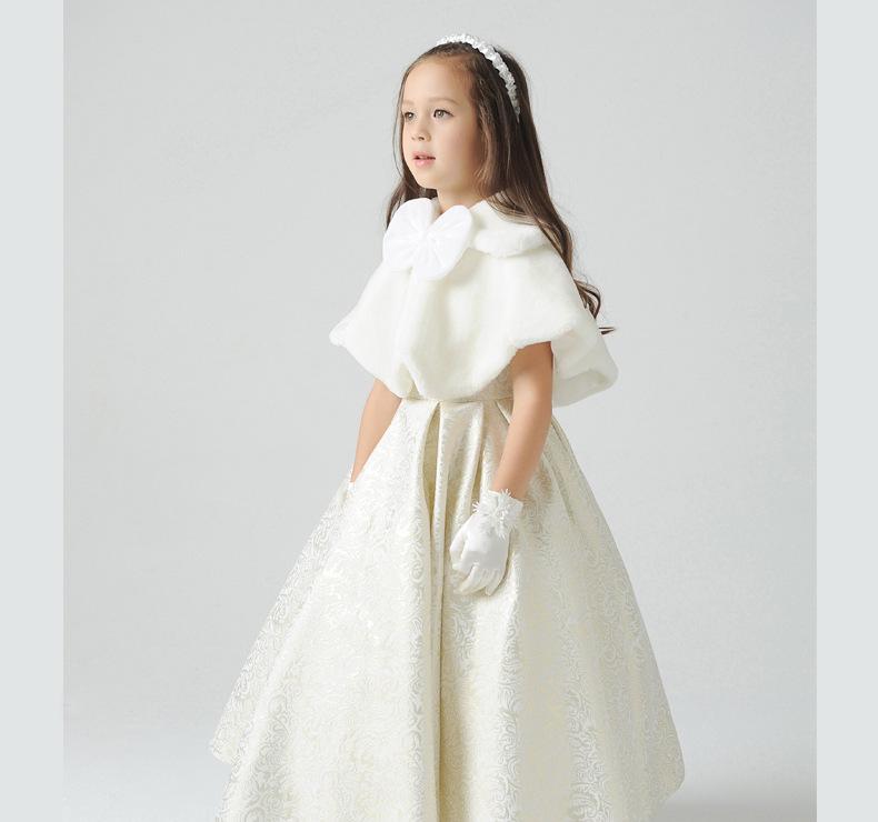 Children's Wool Cape Shawl Cloak - Autumn/Winter Outerwear for Girls