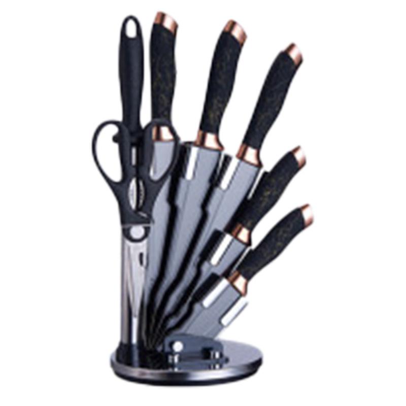 19-Piece Silicone Kitchen Knife Set with Holder: Chef Knife, Cooking Spoon, Shovel, and Household Cutlery.