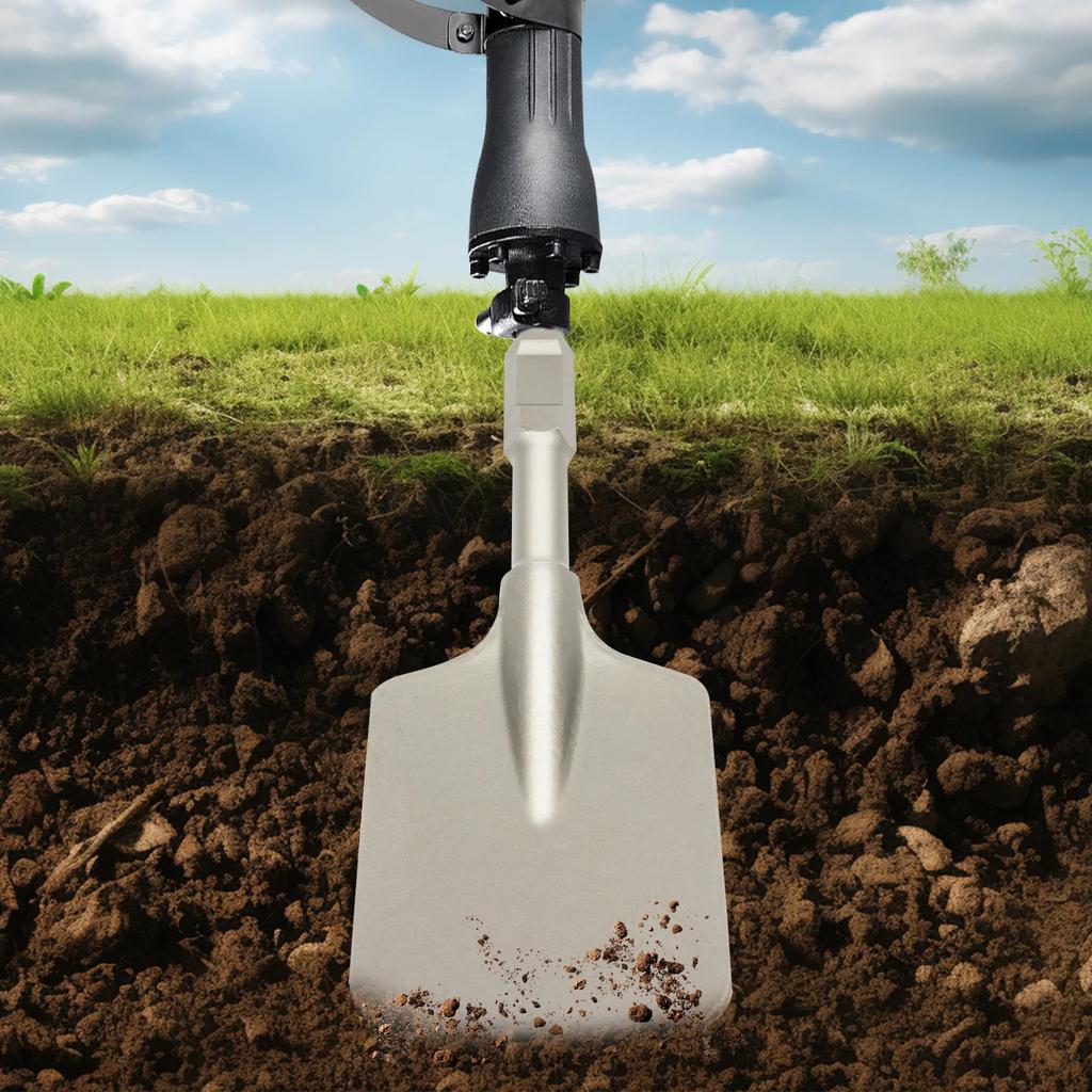 Łopata ze stali 40Cr o dużej wytrzymałości - ostrze o szerokości 44 cm, ergonomiczny długi trzonek do wydajnego kopania, zawiera skrzynkę narzędziową do przechowywania