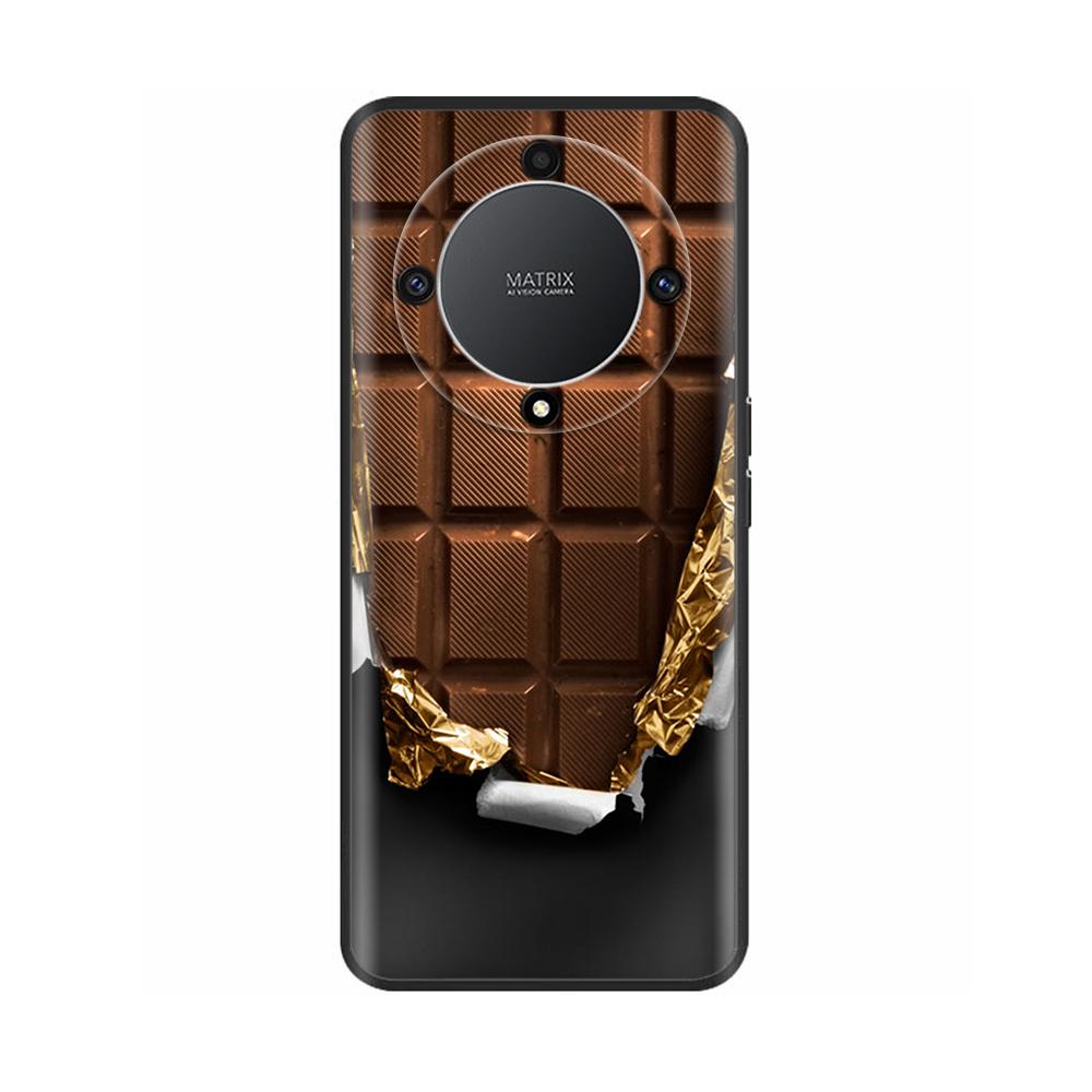 For Honor Magic 6 Lite Case Magic6 Lite Liquid Silicone Soft TPU Back Bumper Skull Marble Print Fundas For Honor Magic 6 Lite 5G