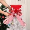 Christmas Tree Topper Hat with Star, Bow, Bell, and Retractable Spring