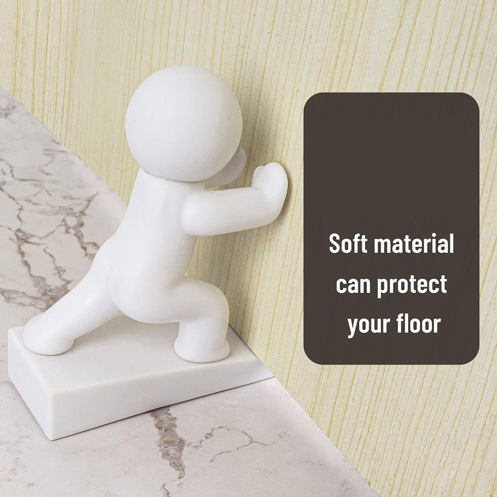 Cute Cartoon Decorative Door Stop Non-slip Action Figure Door Stopper Anti Collision No Drilling Door Bumper for Home&Bedroom