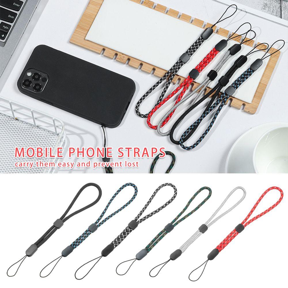5pcs Adjustable Key Lanyard Short Braid Bottle Lanyard Necklace Wrist Strap U Disk Lanyard Phone Lanyard