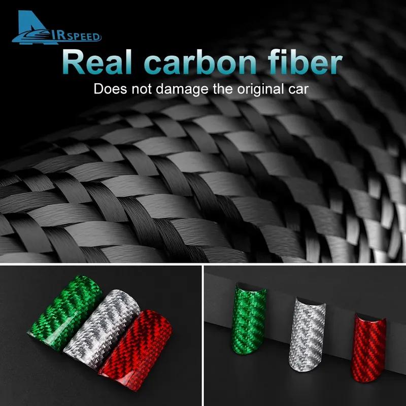 Real Hard Carbon Fiber Car Grille Decor For Abarth 595 695 2017 2018 LHD RHD Protection Accessories