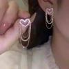 Geometric Square White Crystal Pendant Earrings For Women Fashionable Personalized Daily Accessory Party Jewelry Birthday Gifts