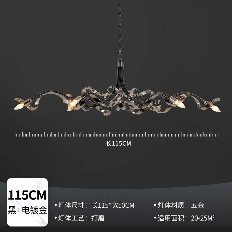 Postmodern Luxury Living Room Dining Room And Creative Stainless Steel Model Room Lighting Fixtures Minimalist Chandeliers