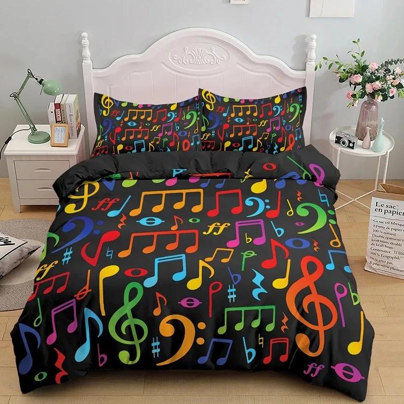 Comforter Music Notes For Boysgirls Room Decor Rock Music Themed Comforter Musical Pattern Bedding Set Full Queen Size