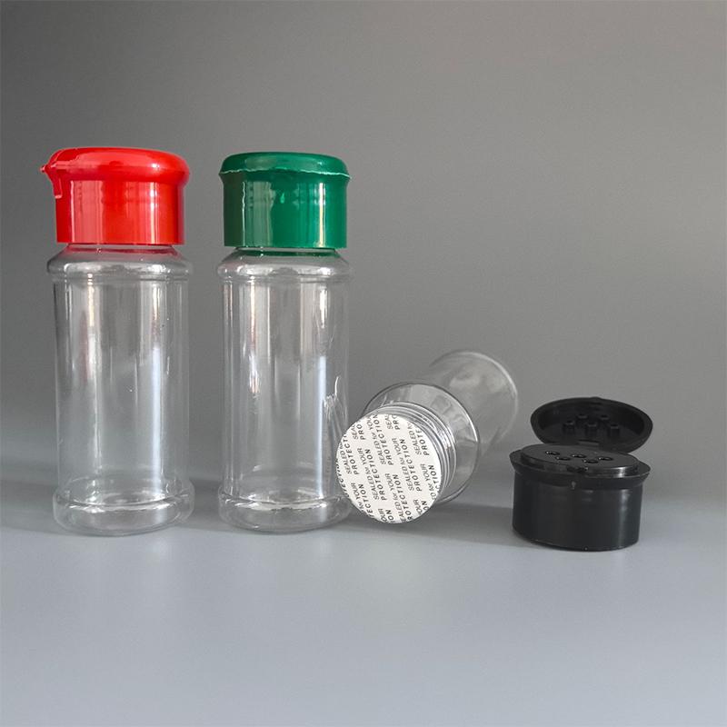 10Pcs Kitchen Salt Pepper Shakers 60/100Ml Plastic Empty Seasoning Storage Bottle