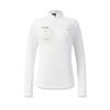 FILA Ski Series Fleece Warm Fashion Slim Simple Casual Sports Long Sleeve T-Shirt Women Tops Jade-White A11W546204FWT
