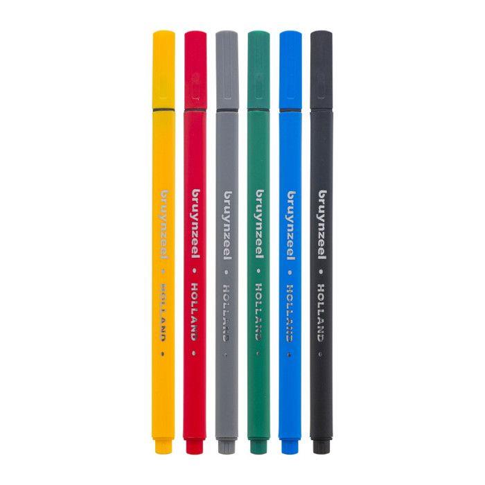 Etui de 6 feutres de couleur Bruynzeel assortiment
