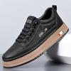 Men's shoes 2025 spring new soft-soled men's casual leather shoes trendy shoes board shoes white shoes men