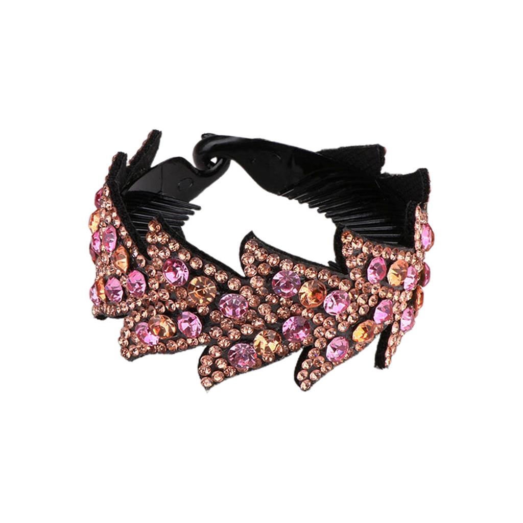 Hair Bun Maker Holder Rhinestone Deft Hair Claw Clamps Hairband Strong Bun Must-have Tool Hair Accessories