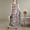 DIMANAF New 2026 Women Plus Size Summer Lady Long Dress Vest Sleeveless Pockets Loose Oversize Maxi Floral Print Sundress Beach Clothing