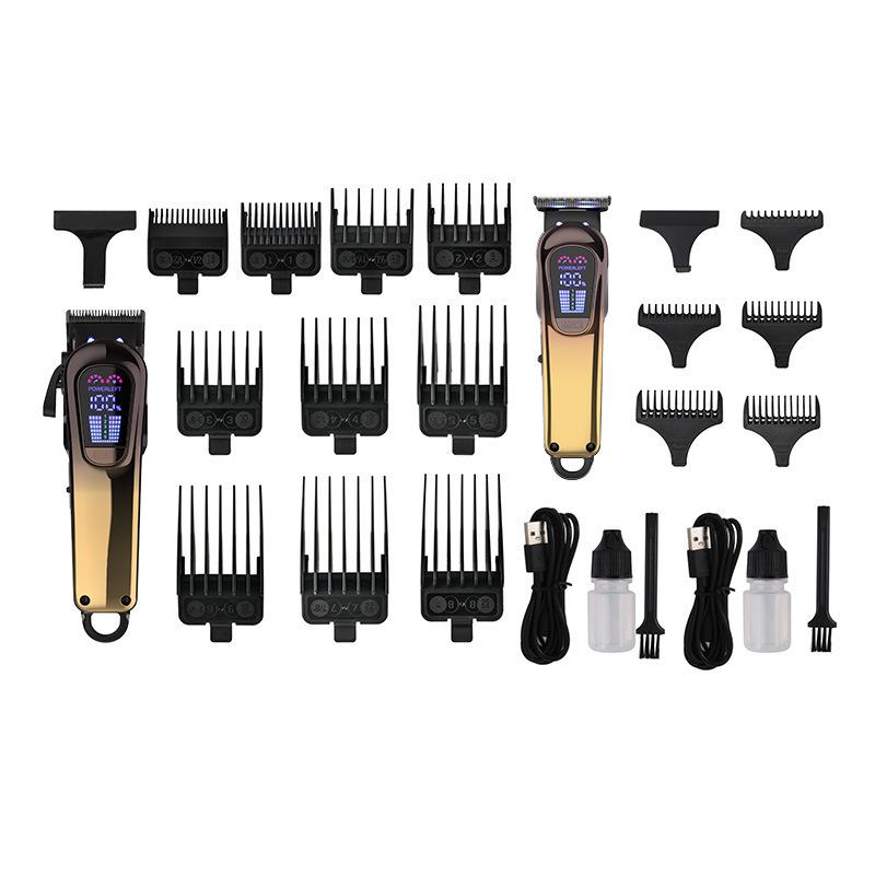 Akıllı Çift Elektrikli Saç Kesme Makinesi Seti - Anne ve Çocuk İçin - Büyük ve Küçük, Type-C Şarjlı ve Dijital Ekranlı