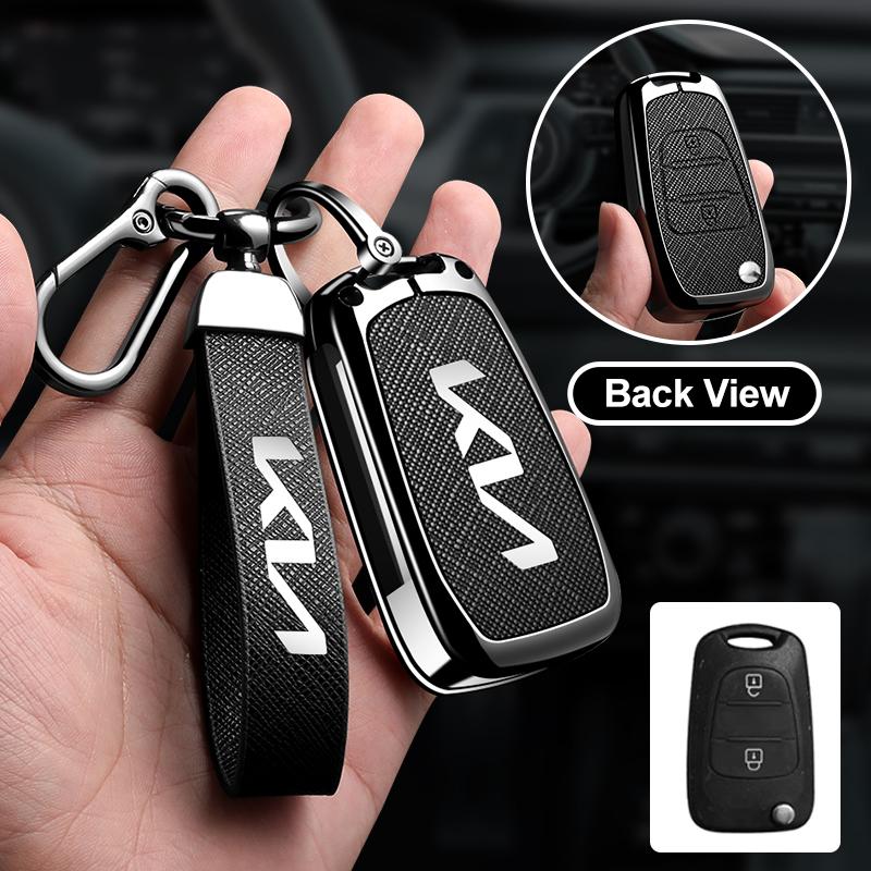 Car Flip Key Case Cover Shell Bag Holder For Kia Soul Venga Picanto K2 K5 Rio 3 Sorento Ceed Sportage Cerato Optima Accessories kxnhz00